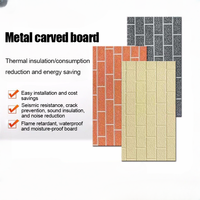 Panneaux sandwich muraux à isolation thermique décoratifs en métal polyuréthane ignifuge à texture brique pour décoration extérieure