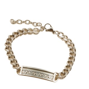 Pulsera de Acero Inoxidable Curvada Estilo Cubano para Hombre, Cadena de Mezclilla Pulida, Joyería de Moda Hip Hop al por Mayor - Product Image 5