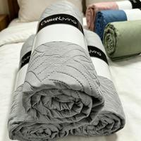 Parure de draps de luxe en mélange de polyester pour lit Queen, 4 pièces, 300 fils, motif feuillage pastoral, taies d'oreiller personnalisables