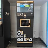 Pour Vendlife Petit distributeur automatique de café en plein air entièrement automatique Caractéristiques intérieures pratiques avec agitateur en métal à code QR SDK