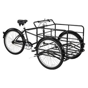 Triciclo per Adulti da 26 Pollici, Bici da Carico Monomarcia con Cesto Anteriore - Product Image 1