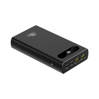 Batterie externe portable étanche en alliage d'aluminium 20000mAh 22.5W USB-A QC3.0 PD3.0 PD100W USB-C à charge rapide 4-en-1 avec LED pour téléphone portable et tablette