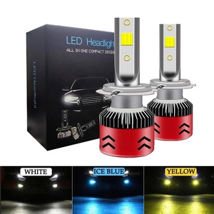 Raych Gros S6 LED Lampe 80W 8000LM Automobile Phare 12V 24V S6 Blanc/bleu Glace/Or/Rose/Violet COB Phare De Voiture - Product Image 1