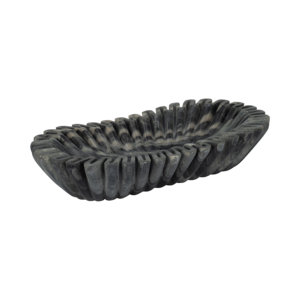 Ciotola decorativa in marmo ondulato per centrotavola da caffè, decorazione sofisticata - Product Image 3