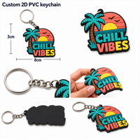 Porte-clés en silicone, porte-clés en PVC plastique, porte-clés personnalisé 3D avec logo, porte-clés en mousse réfléchissante, plastique imperméable