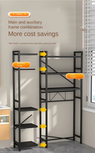 Étagères de rangement de salle de bain en métal multicouche avec design sur pied pour machines à <span class=keywords><strong>laver</strong></span> et vaisselle efficaces et pratiques - Product Image 6