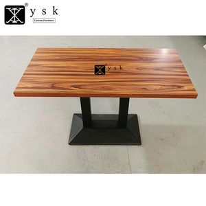 Mesas de comedor cuadradas de madera laminada para <span class=keywords><strong>restaurante</strong></span>, DT-1030, color rosa, precio bajo, promoción - Product Image 6