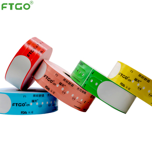 Ftgo nhà sản xuất tùy chỉnh mã QR logo in Nano silicon chất liệu có thể điều chỉnh giấy không thấm nước dây đeo cổ tay cho bệnh viện - Product Image 4