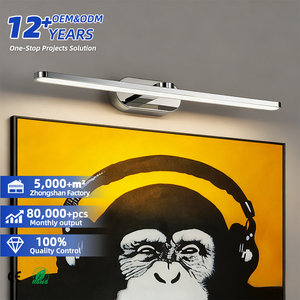 โคมไฟห้องน้ำ LED โลหะคุณภาพสูง โคมไฟติดผนังห้องน้ำแบบโมเดิร์น โคมไฟ LED สำหรับห้องน้ำ - Product Image 1