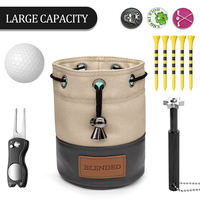 Pochette de golf personnalisée avec porte-tee, mini sac banane en cuir PU, accessoires de golf étanches, cadeau pour hommes, vente en gros OEM