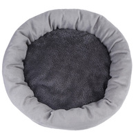 Lit pour chat classique en laine, doux avec doublure en peluche, amovible et lavable, lavage à la main uniquement, espace de repos confortable, design à carreaux