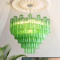 Lustre moderne en verre de Murano AB pour plafond haut, luxe, style américain, pour hall d'entrée, grand escalier, couleur personnalisée