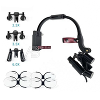 Loupes binoculaires dentaires 4X 5X 6X en option, lampe frontale chirurgicale LED 5W, loupes médicales à fixation sur la tête, équipement de laboratoire dentaire