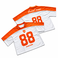 Maillots de football américain personnalisés en sublimation, style streetwear, coupe ample, rétro, en mesh, surdimensionnés