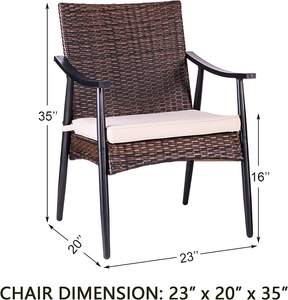 Sofá de mimbre resistente a la intemperie con tomas de corriente - Product Image 2