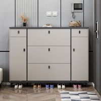 Armoire à chaussures en bois, grande capacité, simple, pour l'entrée, la véranda, la séparation intérieure