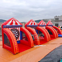 Zone de Jeux Gonflable Populaire 4-en-1 Détachable – Ensemble de Jeux de Carnaval Interactifs Portables pour Location de Fêtes et Événements