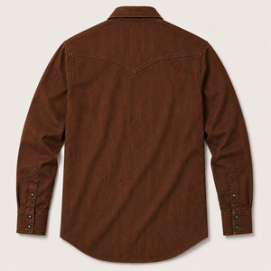 <b>Western</b> Embroidered Unisex Cotton <b>Shirt</b> Long Sleeve Casual Twill Handmade Breathable Autumn Style - Product Image 5