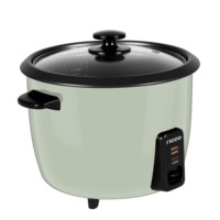 Cuisinière à riz électrique portable verte avec certificats GS CE ROHS LFGB DGCCRF, nouvelle pour usage domestique, inclut une tasse doseuse et une spatule