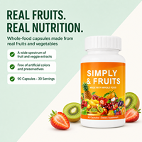 Capsules de fruits et légumes entiers OEM, soutien immunitaire naturel, croissance des cheveux, éclaircissement de la peau, complément alimentaire pour la santé digestive
