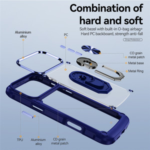 360 anneau rotatif béquille clair Transparent en gros <span class=keywords><strong>Anti</strong></span> jaune dur étui de téléphone portable pour <span class=keywords><strong>iPhone</strong></span> 17 17 Pro Max 17 Air - Product Image 6