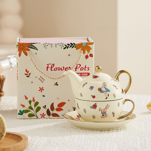 Juego de ollas para madre e hijo de <span class=keywords><strong>Alice</strong></span>, juego de Taza y plato de <span class=keywords><strong>café</strong></span> de cerámica de alta belleza, juego de té de la tarde femenino de alto grado Ins - Product Image 1