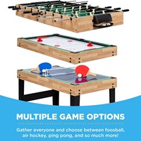 Table de jeu multifonction transfrontalière 10-en-1 personnalisable 122x61x81cm pour la maison : football et billard