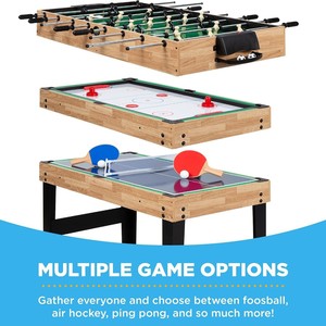 <span class=keywords><strong>Mesa</strong></span> de Juego Multifuncional 10 en 1 Personalizable, 122x61x81cm, para el Hogar, con Fútbol y Billar - Product Image 4