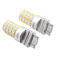 Ampoule LED T25 3157 à double couleur pour feux de recul et clignotants de voiture 12V 24V Haute luminosité Remplacement