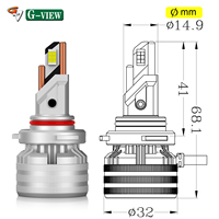Gview Haute Puissance 140W LED Auto Lumières G20W H1 H4 H8 H11 H4 H7 9005 9006 Ampoule de Phare LED Usine Vente en Gros OEM ODM Aluminium