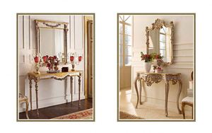 Set di Specchio <span class=keywords><strong>e</strong></span> Tavolo Console in Legno Intagliato Stile Rococò Antico - Product Image 3