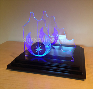 Dao Bộ Sưu Tập Hiển Thị Chủ Tabletop Karambit Hiển Thị Giá Lucite Tùy Chỉnh LED Dao Đứng - Product Image 3