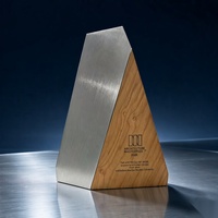 Trophée créatif en métal triangulaire en aluminium, prix haut de gamme pour la contribution des employés, cérémonie de remise des prix, conférence annuelle d'entreprise