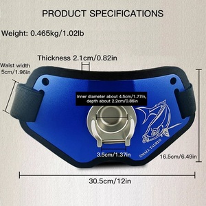 Accessoires de matériel de poisson canne à pêche réglable taille ceinture de combat porte-canne debout cardan offshore rembourré ceinture de poteau de pêche - Product Image 3