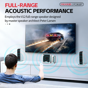 نظام سماعات احترافي FC361BT لاسلكي بتقنية البلوتوث 5.3، مصنوع من البلاستيك، بقناة <span class=keywords><strong>2.1</strong></span> وصوت عالي الدقة مع مضخم صوت منفصل لألعاب الكمبيوتر - Product Image 5