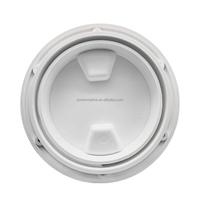 Plaque d'inspection ronde de haute qualité en plastique ABS blanc/noir pour pont marin, 4 pouces, 6 pouces, 8 pouces