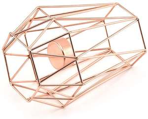Rose Gold Geometric Metal Wire Iron <b>Tea</b> <b>Light</b> <b>Candle</b> Holder for Home Decoration and Wedding Holidays Party Decorations - Product Image 3