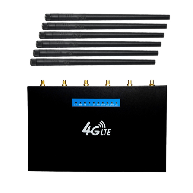 Global Band Customized Dual-band Ac1200 Unlocks 3G 4G Lte Factory Direct Sale Wifi Router Wireless 6-antenna Modem