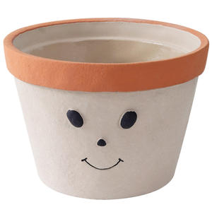 P186 maceta <span class=keywords><strong>de</strong></span> hormigón <span class=keywords><strong>de</strong></span> cemento <span class=keywords><strong>de</strong></span> estilo nórdico <span class=keywords><strong>con</strong></span> <span class=keywords><strong>forma</strong></span> <span class=keywords><strong>de</strong></span> cilindro redondo <span class=keywords><strong>de</strong></span> <span class=keywords><strong>cara</strong></span> sonriente <span class=keywords><strong>de</strong></span> dibujos animados <span class=keywords><strong>con</strong></span> platillo para decoración del hogar - Product Image 6