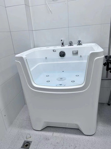 Nouvelle conception d'usine de baignoire pour animaux de compagnie Cat Dog Spa <span class=keywords><strong>Jet</strong></span> Baignoire autoportante en acrylique à lumière LED Baignoire pour animaux de compagnie - Product Image 6