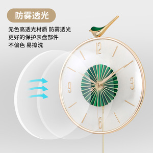 Deer Head Wall Clock Nordic Style Silent Movement <b>Round</b> Analog <b>Battery</b> Powered For Living Room Home Decor - Product Image 3