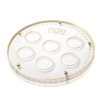 Acryl-Lucite-Pessach-Seder-Platte Transparente Judaica-Geschenkplatte für Pessach-Seder-Dinner