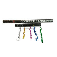 Canon à serpentins portatif écologique en promotion, avec logo personnalisé, serpentins métalliques de 50 cm pour Halloween, Nouvel An, Noël, Anniversaire