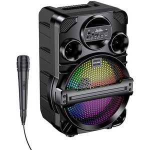 Kakusiga 8 Inch 16W Rechargeable <b>Speaker</b> <b>With</b> <b>Microphone</b> Portable Bluetooth <b>Speaker</b> For Party Karaoke - Product Image 1