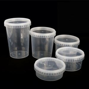 Vaso de Plástico Desechable con Cierre para Sopa, 16oz, 24oz, 32oz, Contenedor Sellado para Comida para Llevar, Recipiente para Papillas con Hebilla a Prueba de Fugas y Tapas - Product Image 4