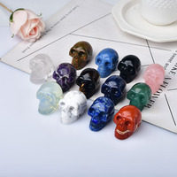 1.5 zoll High Quality Natural Carved Clear Quartz Crystal Skulls Ornaments Figurine Gemstone Skulls