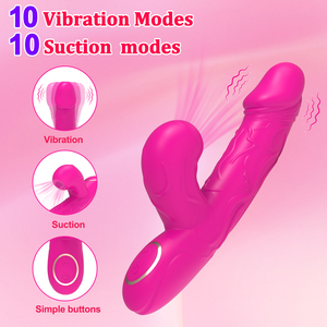 Vibratore di coniglio 2 in 1 vibratore di suzione per le donne 10 modalità di vibrazione per adulti Sex Toy G-spot clitorideo stimolatore giocattoli sessuali per le donne