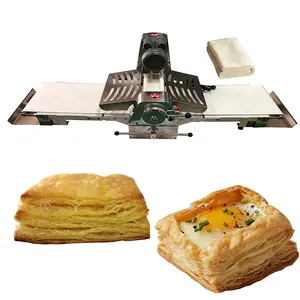 Alat Pemanggang 520Mm Manual Atas Meja Croissant Dough Sheeter untuk Toko Roti