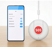 Bouton de panique intelligent portable WALE Tuya WiFi, alarme domestique, bouton d'urgence pour personnes âgées, SOS, batterie rechargeable, charge Type-C