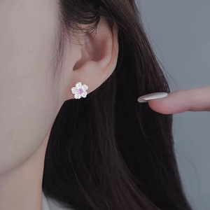 Popular <b>Stud</b> Earrings Geometric Checkerboard Flower Simple DesignMetal Ear Jewelry for Women Summer Beach Vacation Accessories - Product Image 6